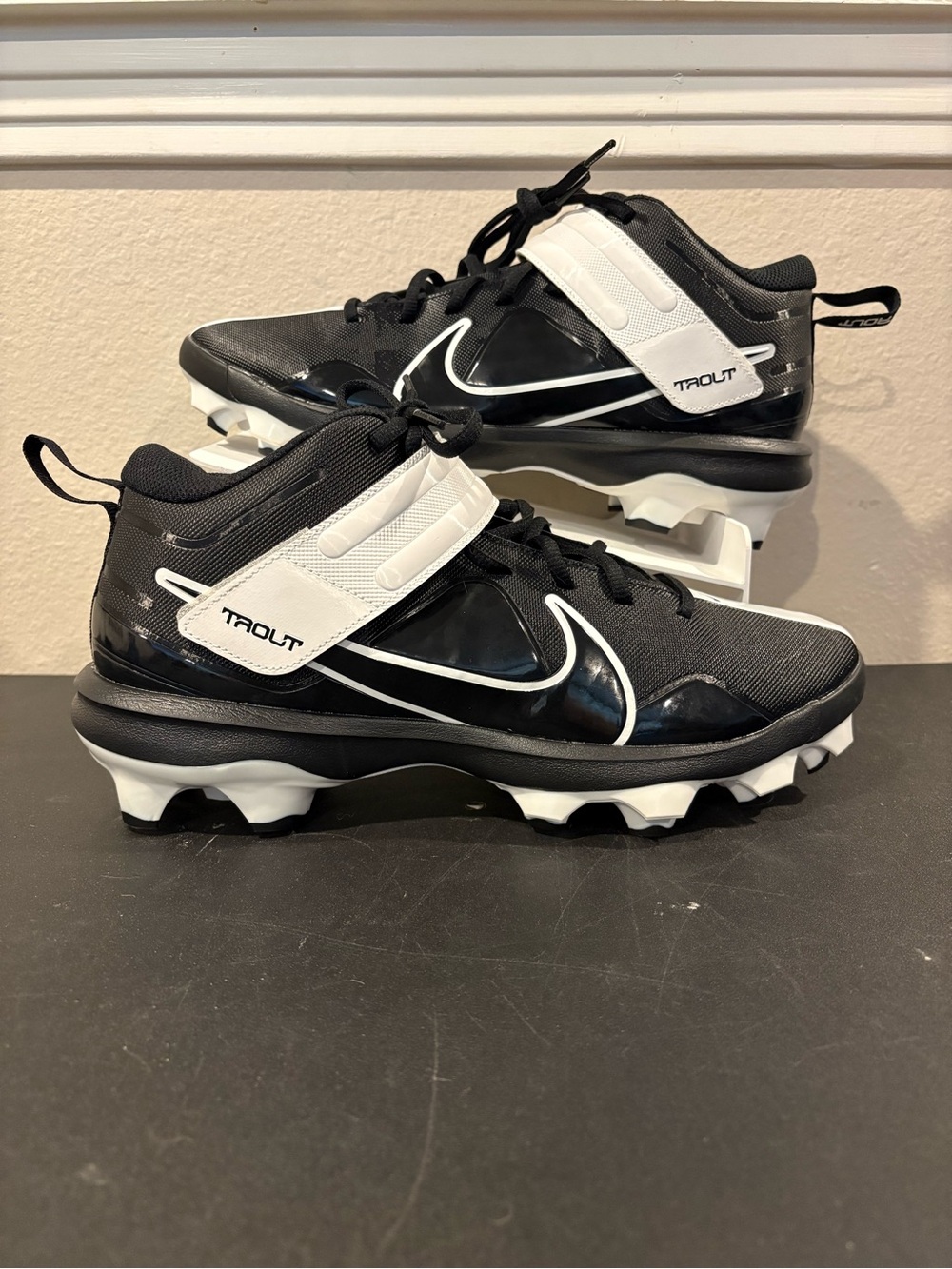 Nike Force Trout Pro MCS Black White Baseball Cleats CT0828-005 Men’s Size 10.5
